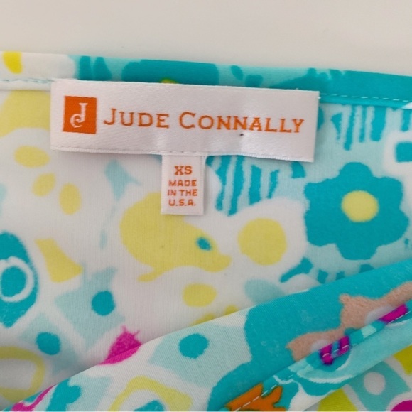 Jude Connally Cold Shoulder Shift Dress XS Jude Cloth Mixed Print - Picture 4 of 6